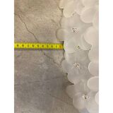 Contemporary Gold-Flowers Murano Glass Flush Mount