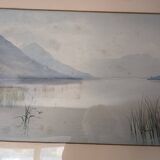 Pastel landscape signed ambroise 1914