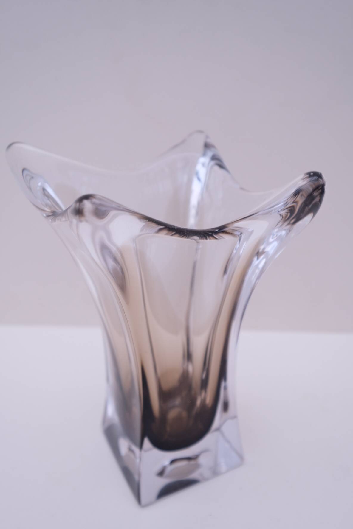 Murano glass vase, blown glass, Italy 1970