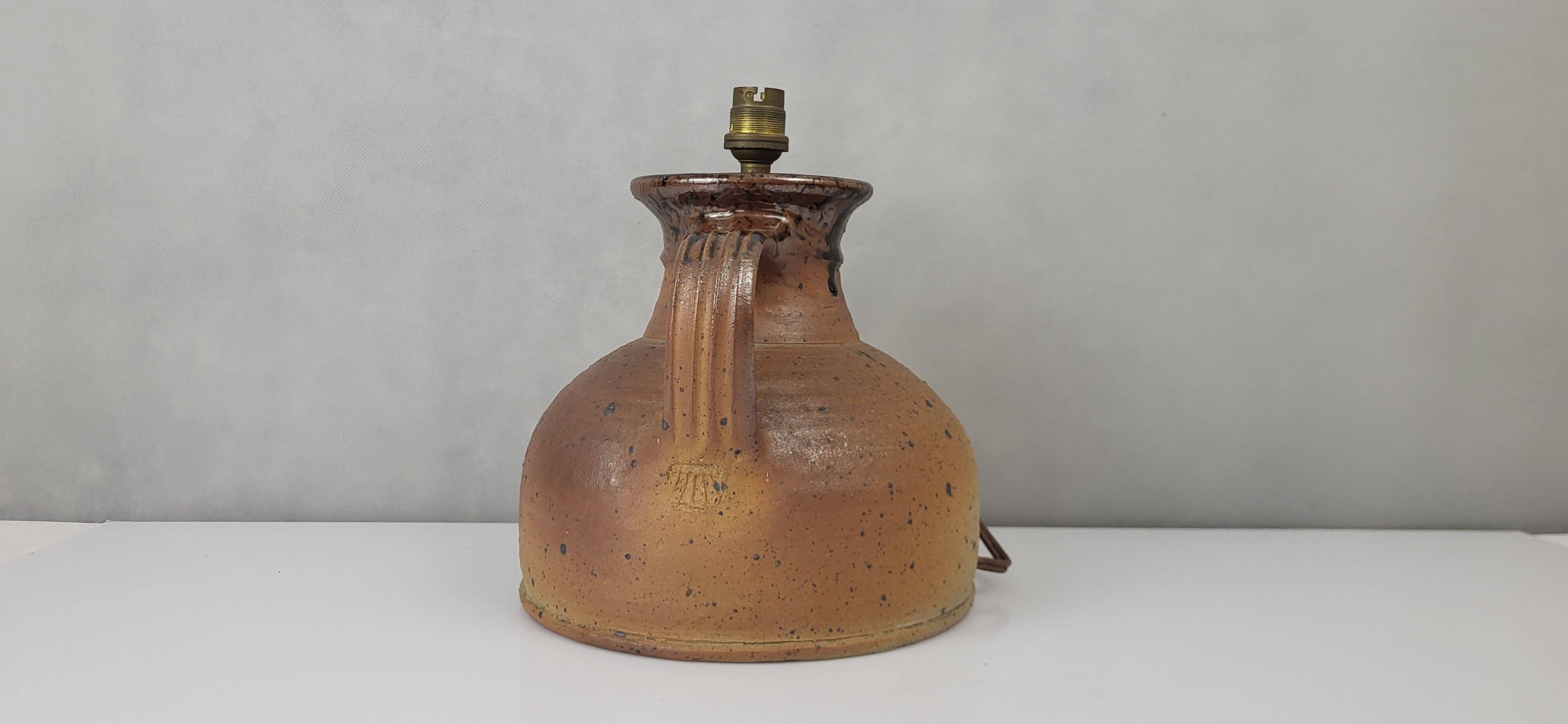 Sandstone lamp, Pierre Digan (1941-2016), La Borne