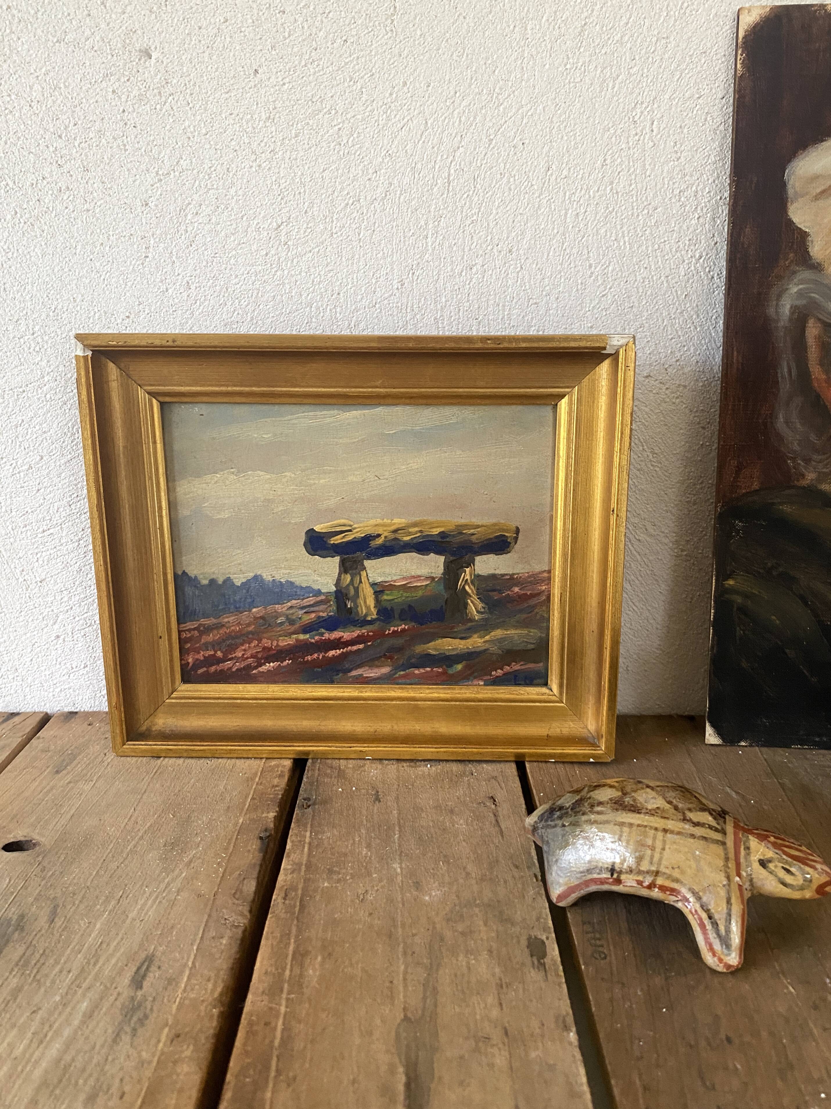 19th century oil and gilded frame