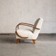 Fauteuil lounge par Jindrich Halabala, années 1940