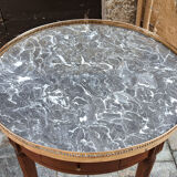 Side table Bouillotte Louis XVI black marble