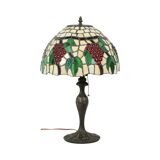 Art Deco Tiffany Style Table Lamp with Organic Base from the 1970s