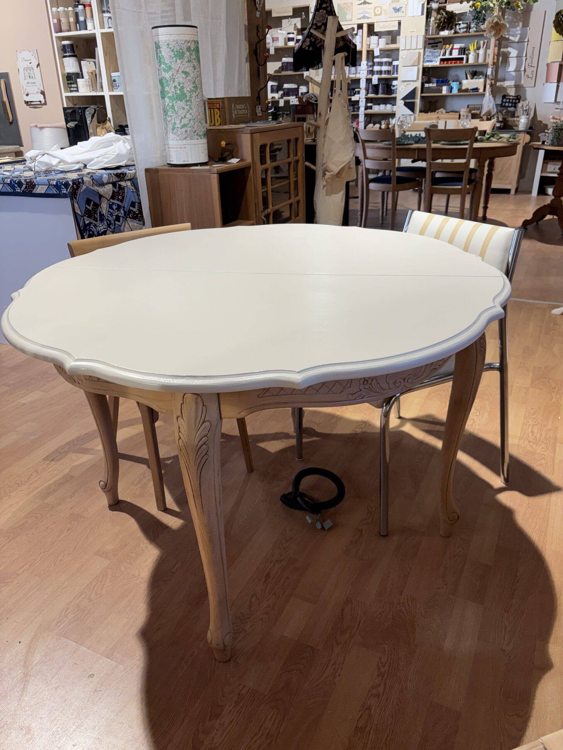 Round table with extension.