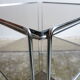 Table d’appoint vintage chrome & plateau en verre par Max Sauze édition Isocèle