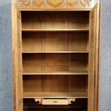 Armoire a miroirs style louis XVI en noyer a patine blonde vers 1880