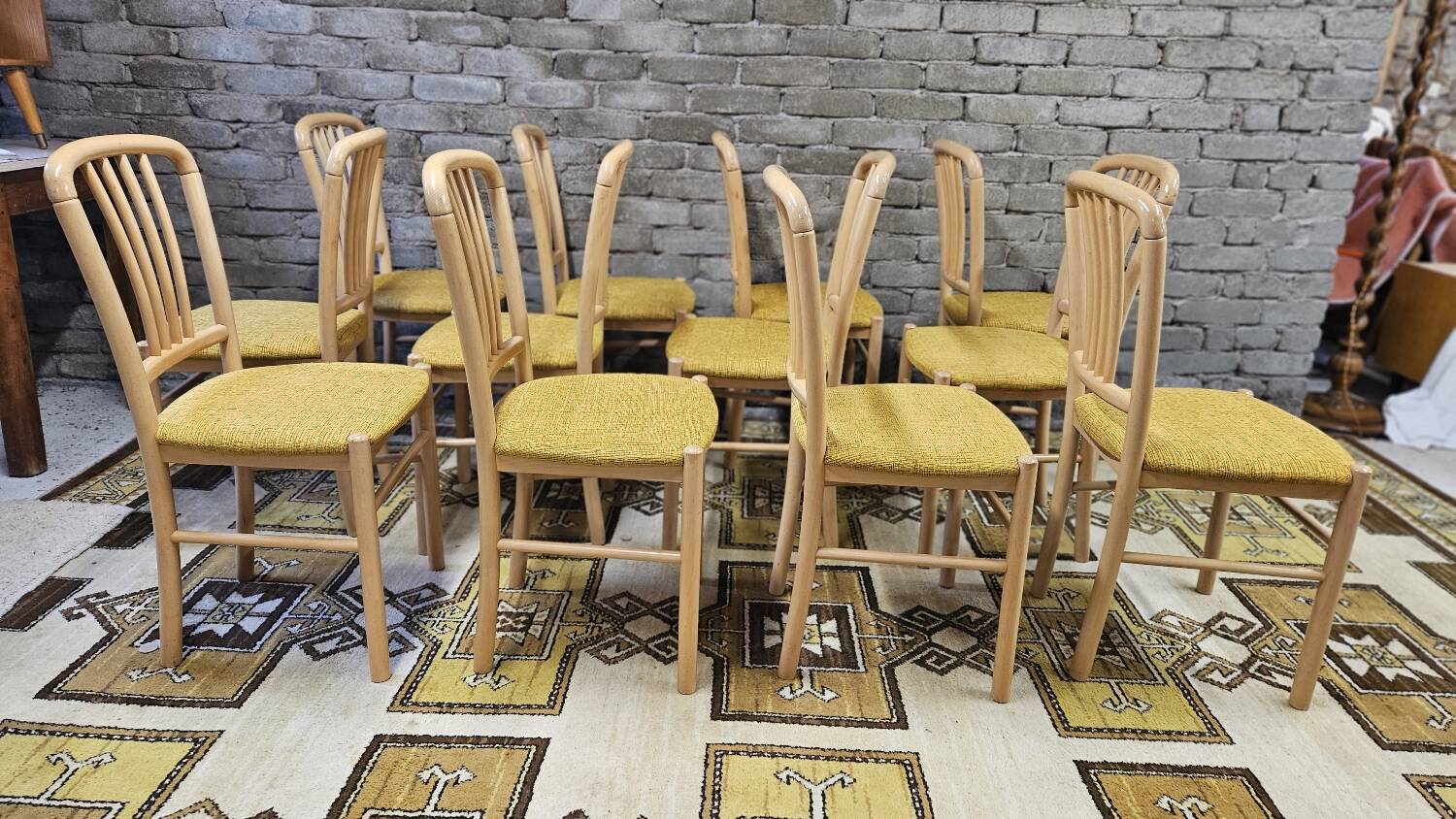 Set of 12 80s bistro chairs