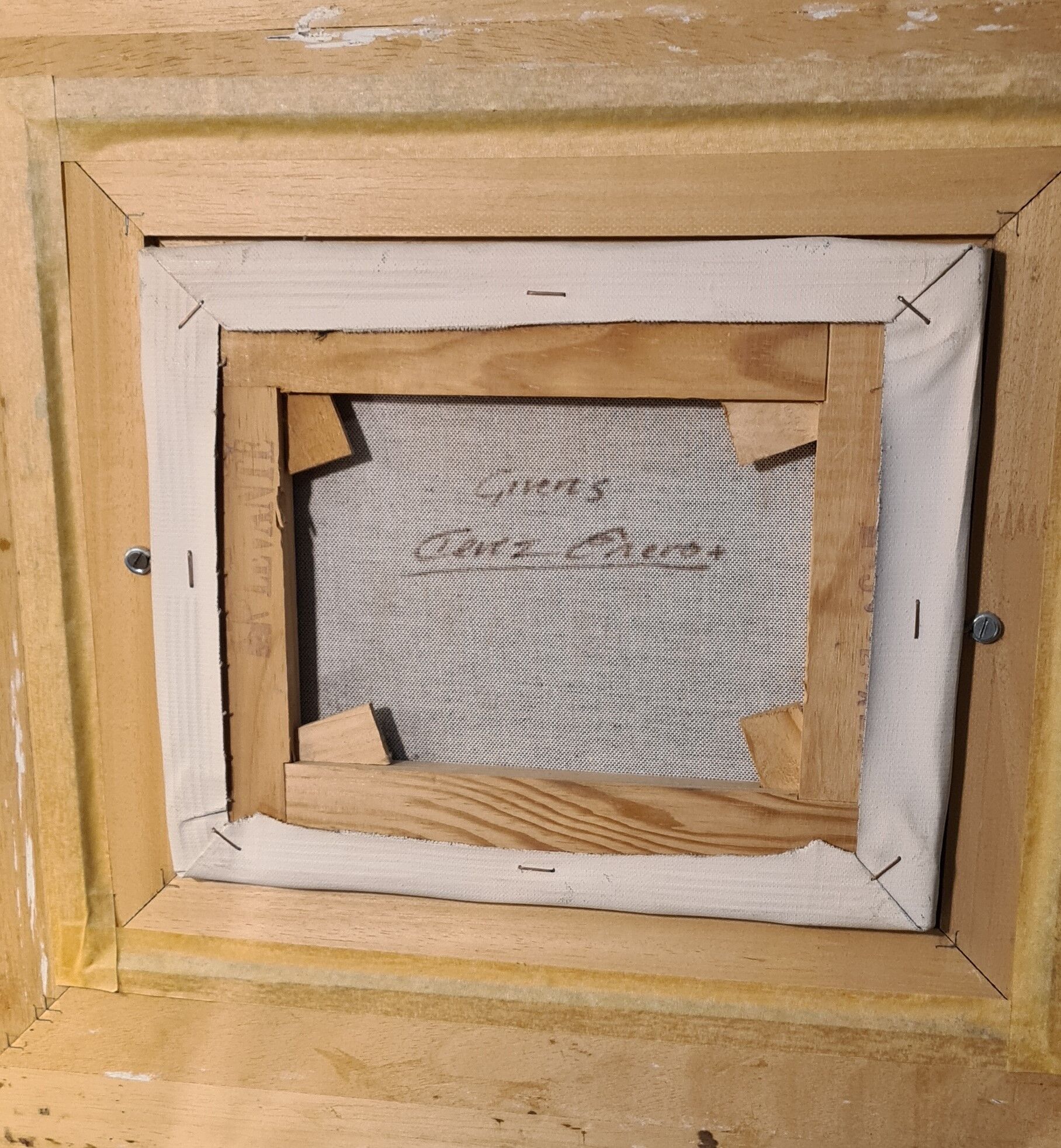 Painting by Perez Enero signed Still Lifes, H49x55 Superb framing very rare, because to paint