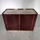 Dry bar in walnut and brass with a mirrored top, Italy 1970.