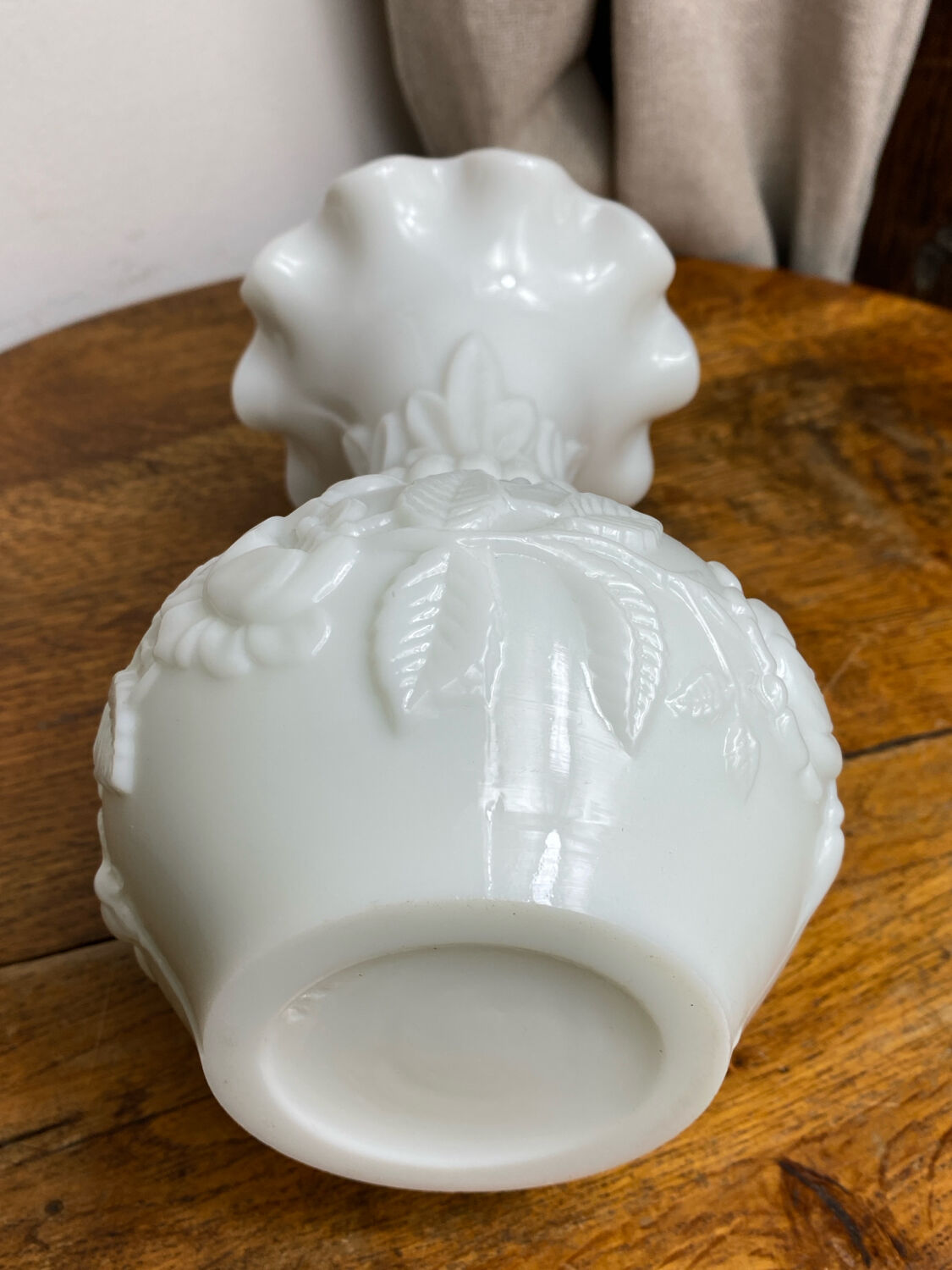 Portieux vase in white opaline