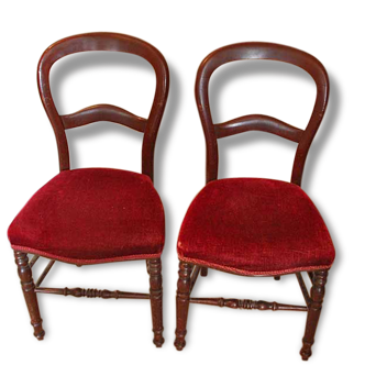 Lot de 2 chaises velours