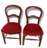 Lot de 2 chaises velours