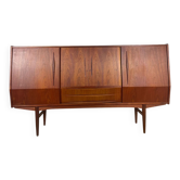 Buffet en teck haut – Élégance scandinave des années 1960 d'origine.
