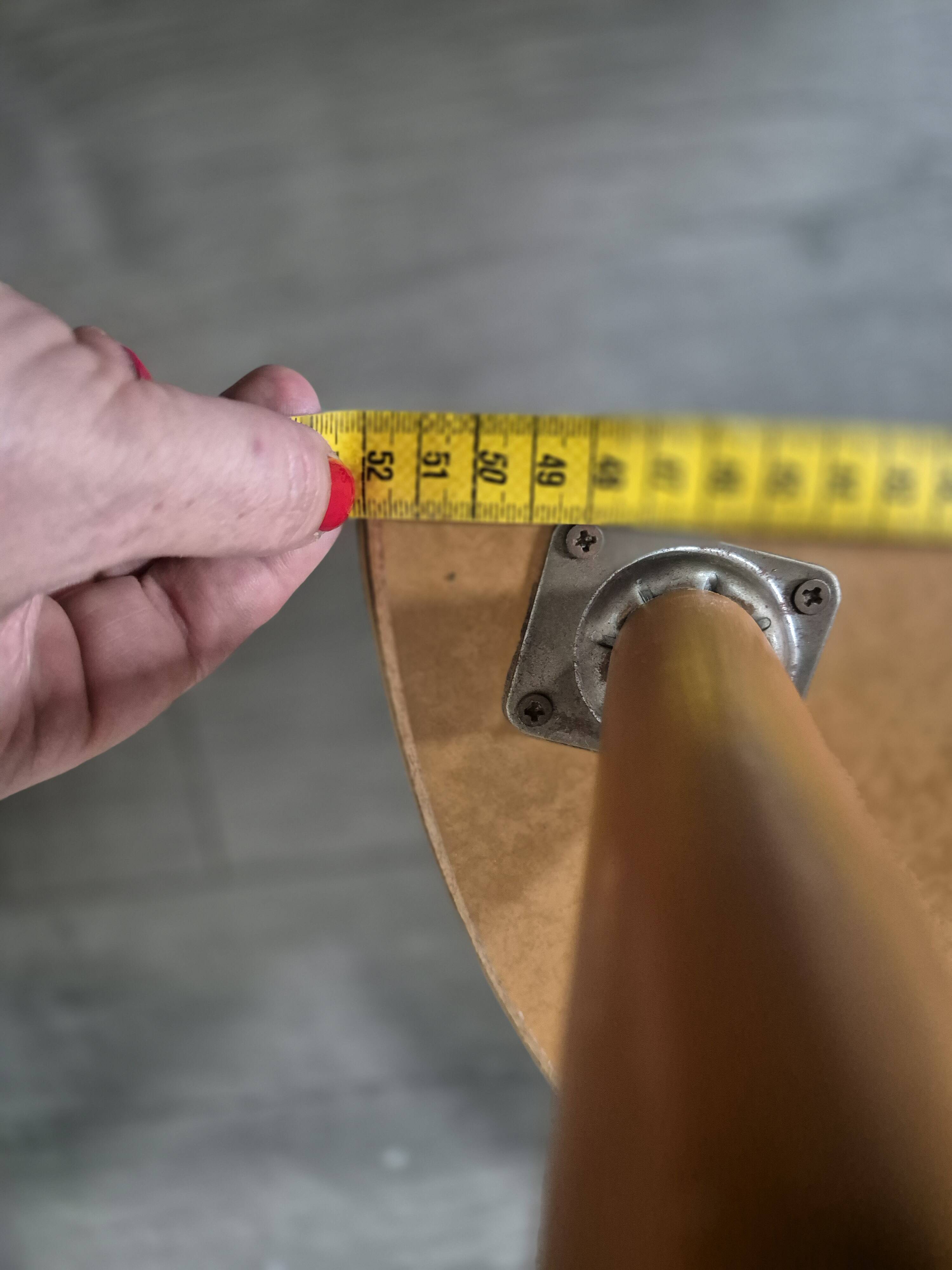 bedside or side table, vintage half circle 3 feet white trays made in England