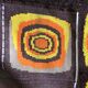 Tapis vintage 1980 fait main pure laine 140x140cm