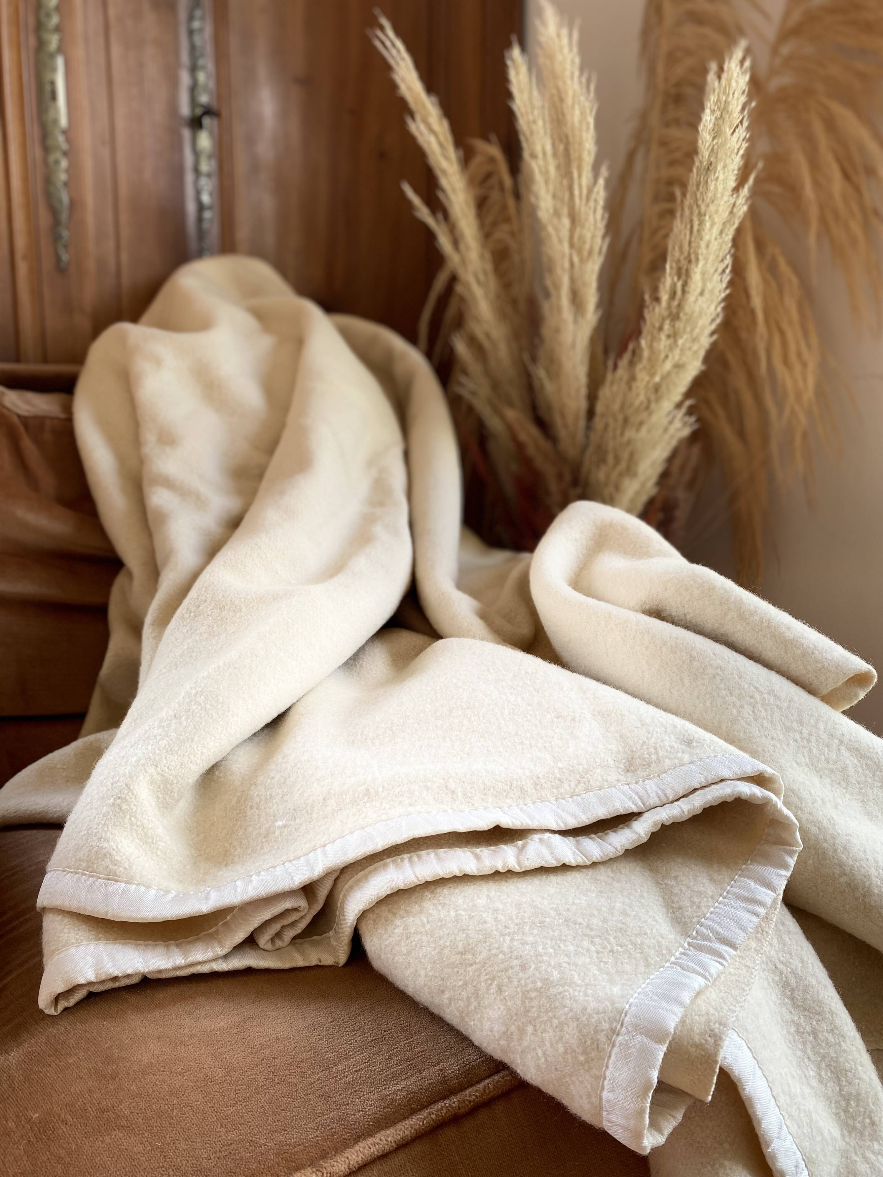 Wool and cotton blanket