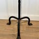 Pair of Iron Forged Candle Holders on a Stand with a Twisted Shaft and Ring. Work