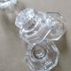 Set of 4 Art Deco style glass candle holders