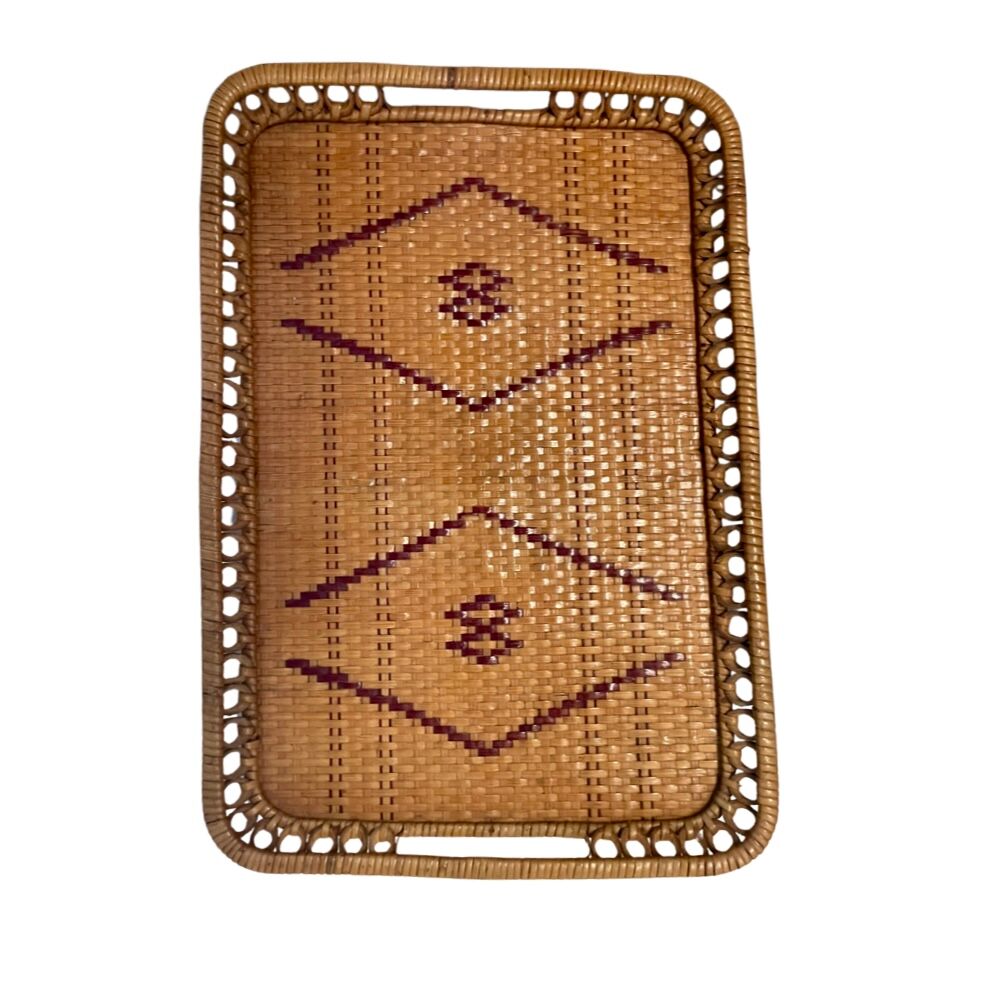 Vintage woven rattan top