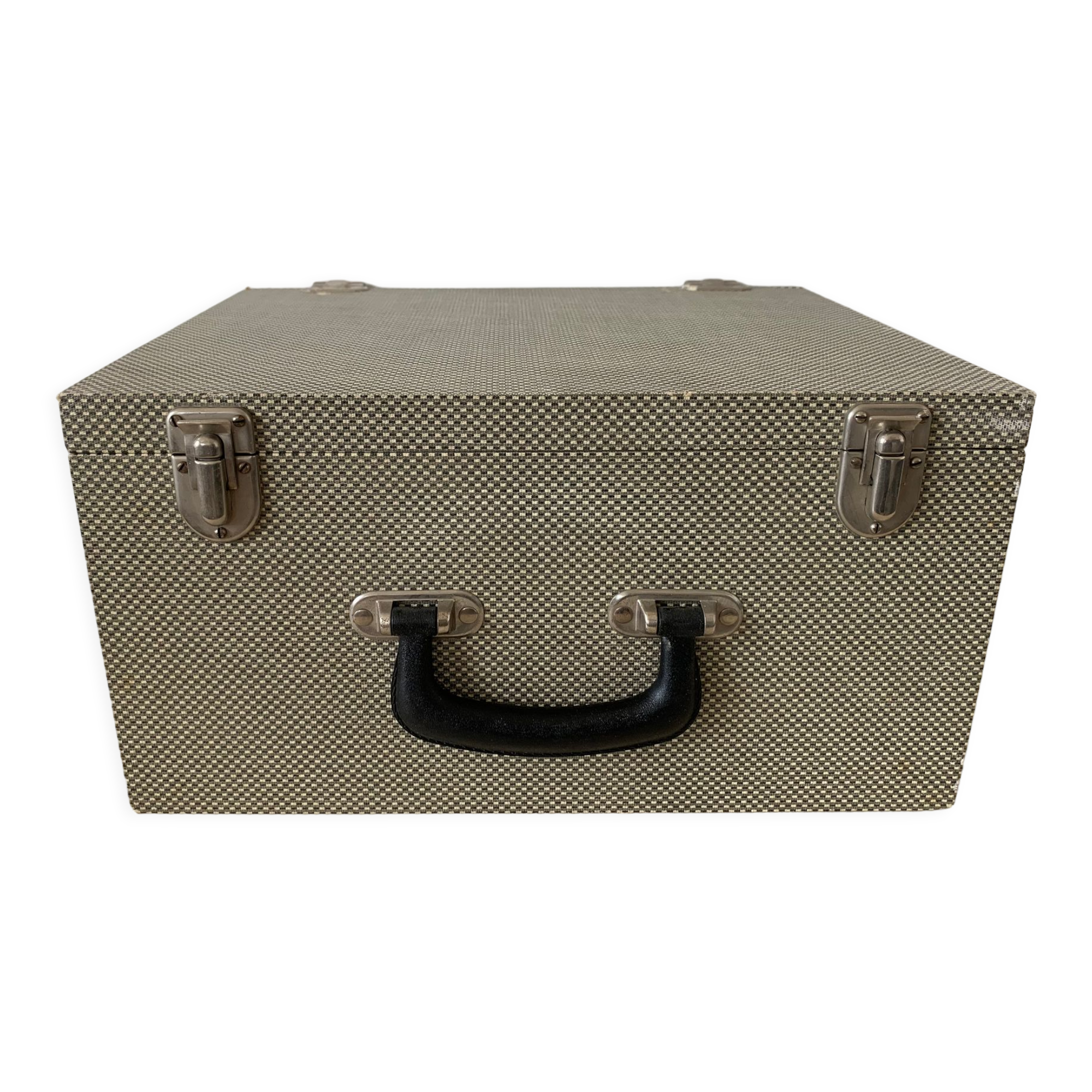 Suitcase, vintage upholstered box