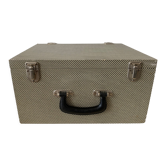 Suitcase, vintage upholstered box