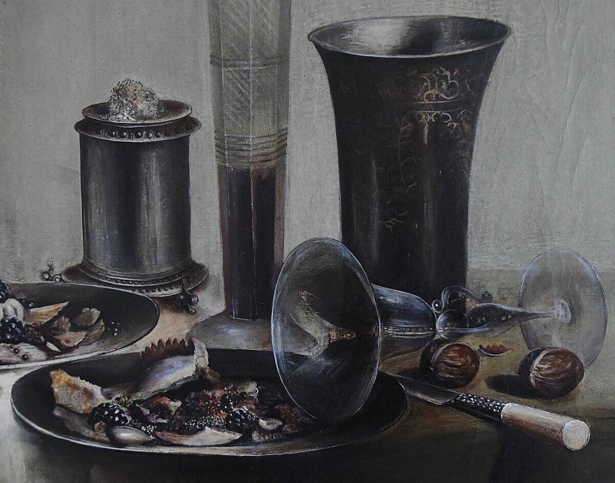 Stanislas kostka oil on canvas still life