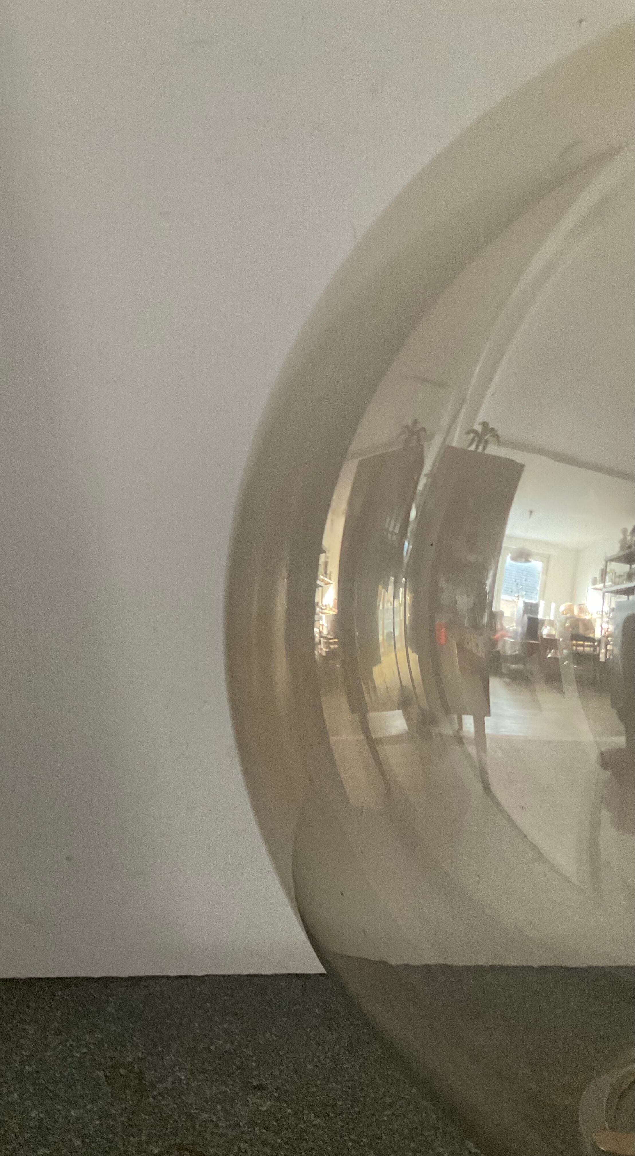 Vintage ball lamp in smoked glass