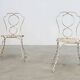 Set of two sculptural French garden chairs