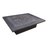 Brutalist stone coffee table, Made In belgium, 1960s