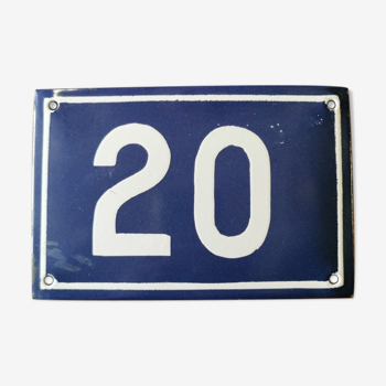 Enamelled street number plate