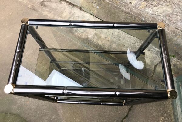 Etagère design en métal façon bambou