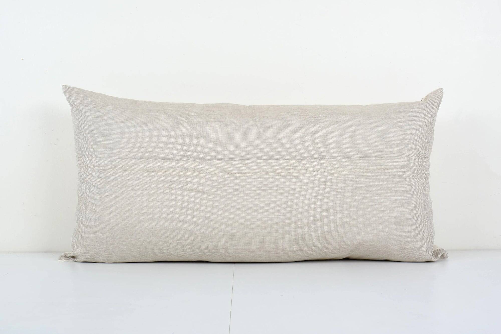 Vintage embroidered cushion cover 46x89 cm