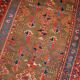 Handmade antique Persian Kurdish rug 122cm x 231cm 1880s - 1B415