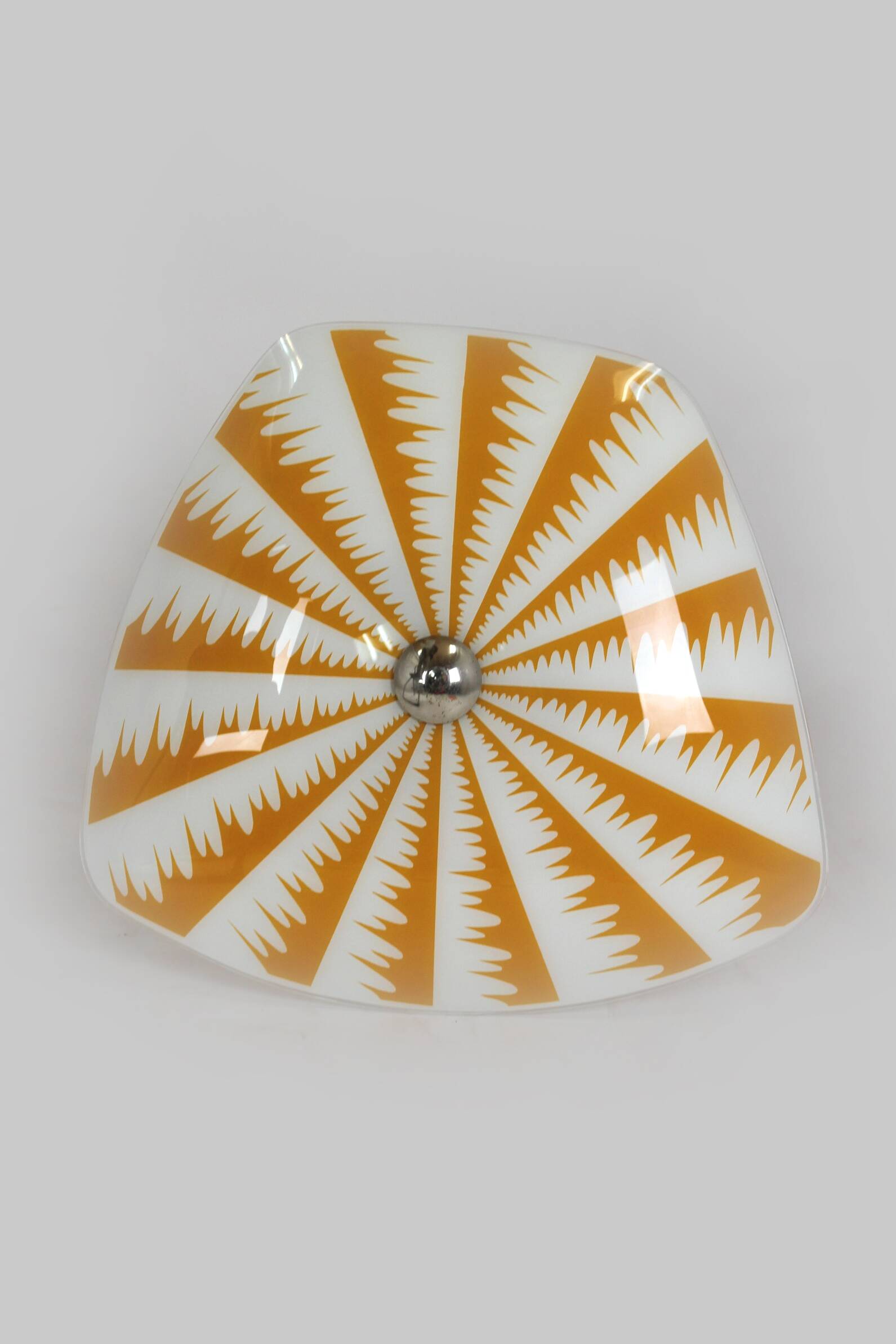 Mid-Century Czech Glass Pendant Lamps with Colorful Decor, 1970s, Set of 6