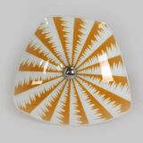 Mid-Century Czech Glass Pendant Lamps with Colorful Decor, 1970s, Set of 6