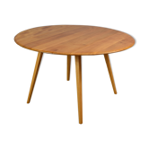 Mid Century Retro Elm and Beech Circular Dining Table by Ercol  1970s