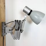 Applique murale industrielle grise à ciseaux, années 1960