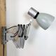 Industrial Grey Scissor Wall Lamp, 1960s