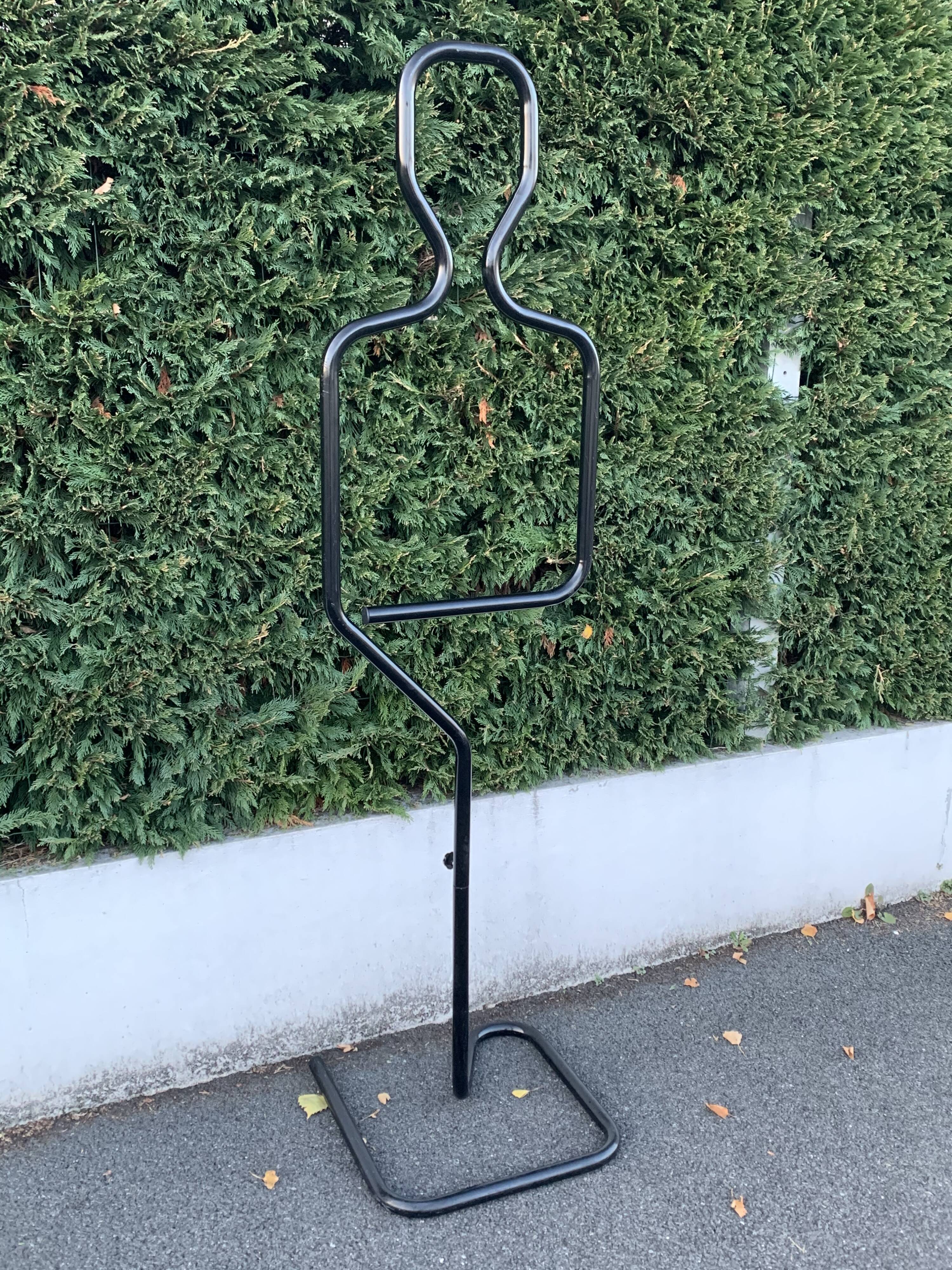 Black metal bedroom or night valet silhouette