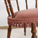 Old velvet armchair, toad style, from the 1950s