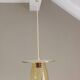 Amber glass / vintage lantern suspension 50s-60s
