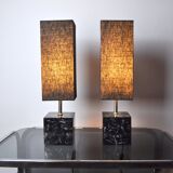 Pair of tarogo table lamps, Japan, 1980
