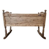Antique renovated oak cradle