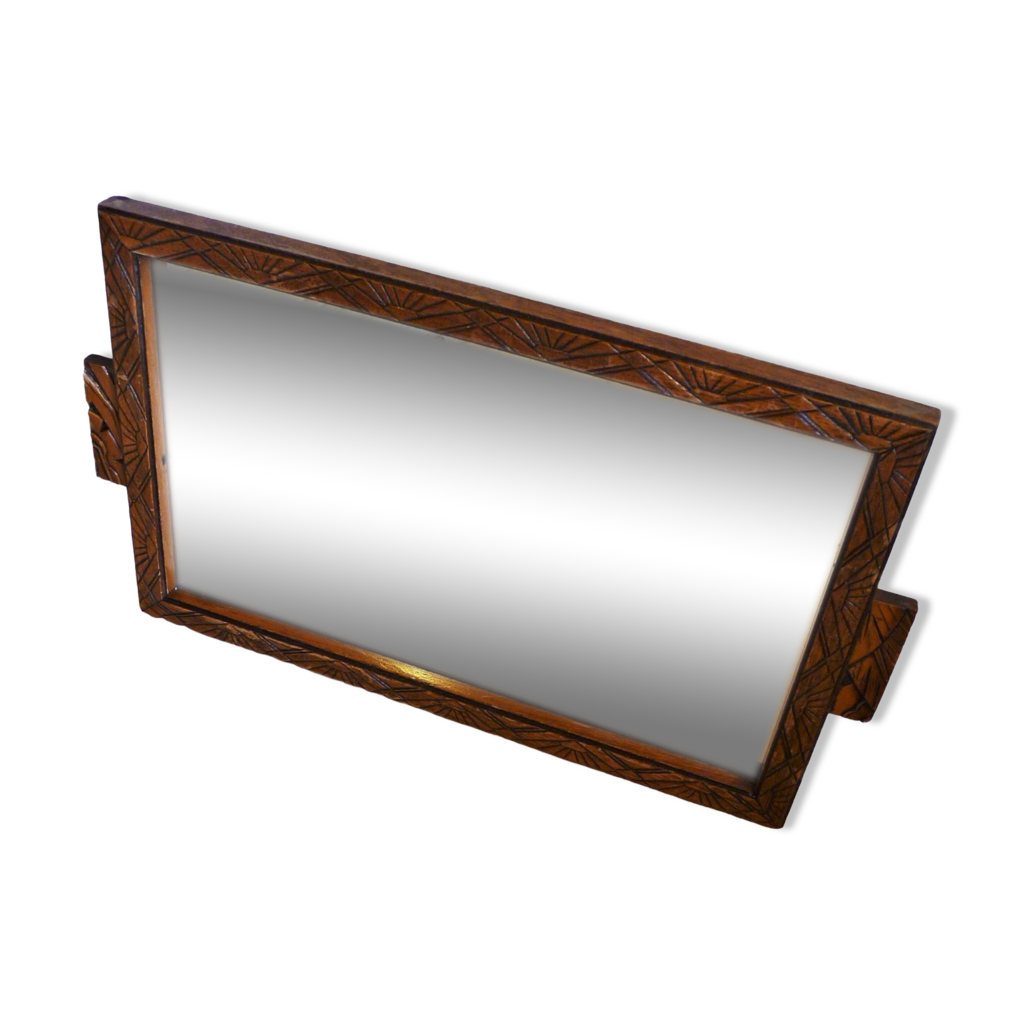 Tissting Plateau Décoratif Rectangulaire, Plateau Miroir Doré en