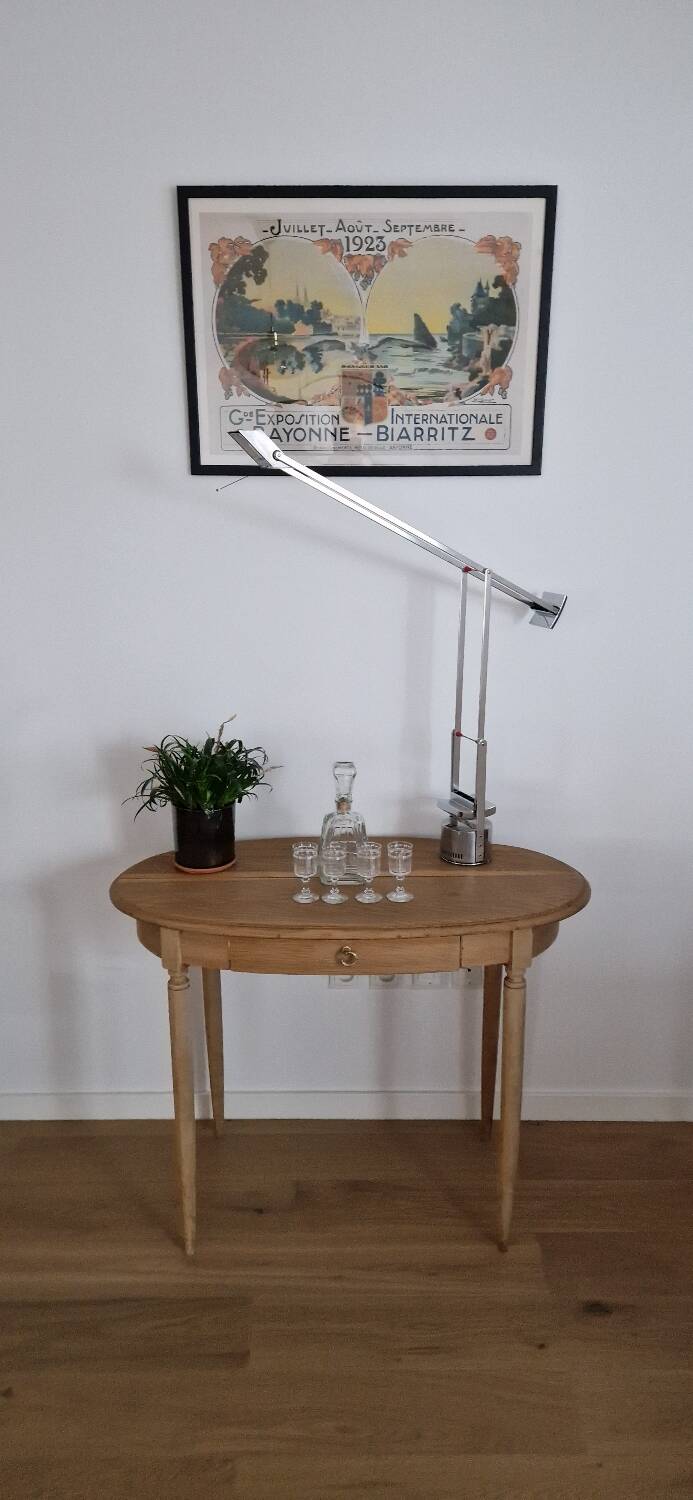 Louis XVI style oak desk console table