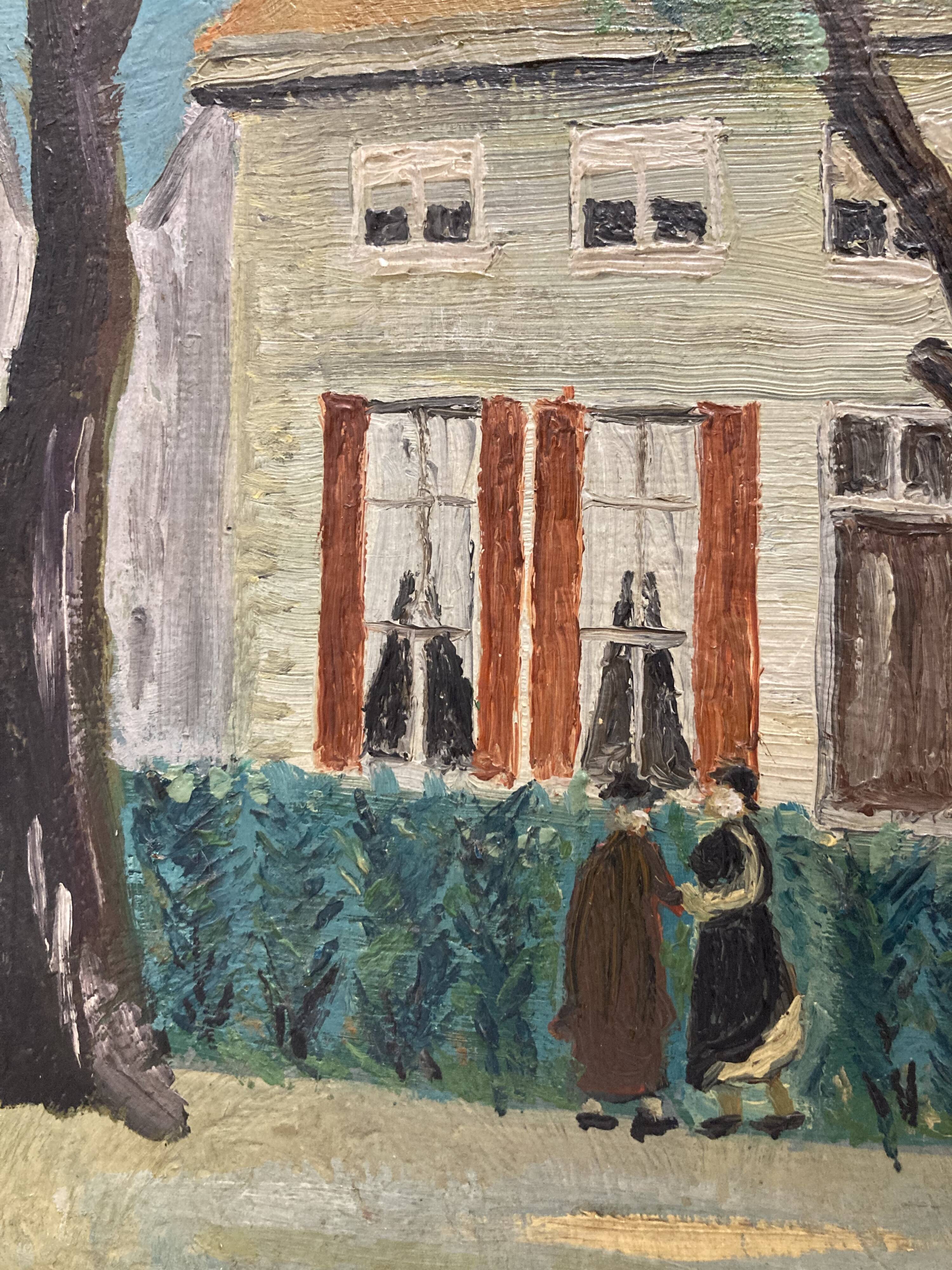 Oil on vintage canvas