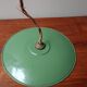 Green saucer pendant light