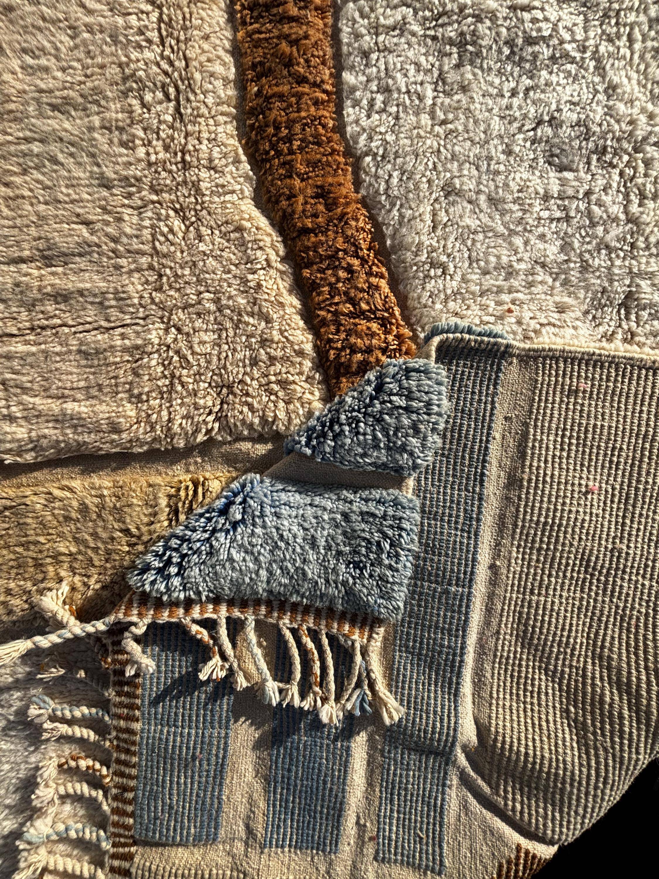Handmade pure wool Moroccan rug 3x2 m
