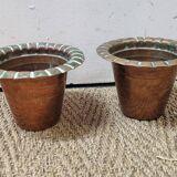 2 cache pot en cuivre, 1960